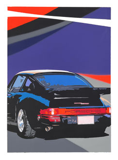 81x60cm. Acrylic and spray paint on Canvas. " SC Weissach " 2024. Sold out