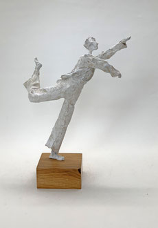 Puristische Skulptur - Pappmache/mixed media - 40 x 21 x 15 cm - verkauft-