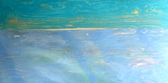 Horizont mit grünem Himmel, Acryl auf Holz in 120x60                                                                                                                                                           >>> reserved