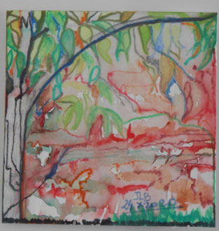 Technique mixte 15x15 cm