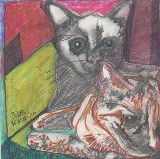 Technique mixte 17x17 cm