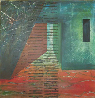 Haus des Architekten / verwoben / Collage / 50 x 50