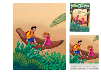 Episode 5 "Sur le fleuve Amazone" - format 15,2 x 19,7 cm - 450€