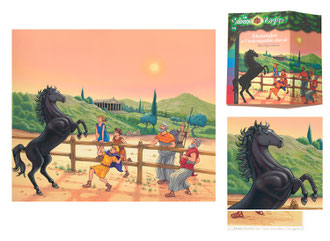 Episode 44 "Alexandre et l'indomptable cheval" - format 30,9 x25,5 cm - 550€