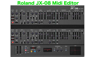 Roland JD-08 Editor and JX-08 Editor, VST and Standalone