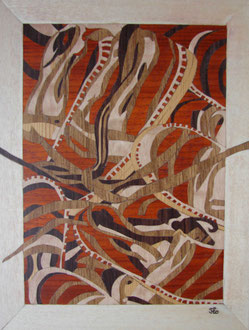 Oeuvre de Betty Diaz Perron - marqueterie - Atelier Eclats de Bois - 38 isère