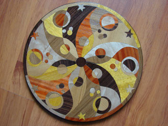 Mandala - marqueterie - Atelier Eclats de Bois - 38 isère