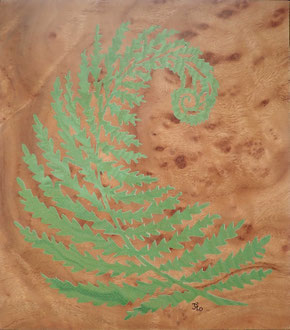 Fougère de printemps- marqueterie  - Atelier Eclats de Bois - 38 isère