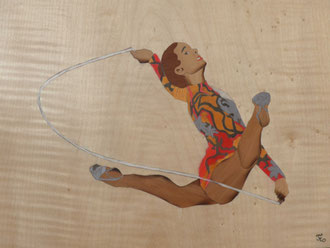 Mouvement - Gymnastique - marqueterie - Atelier Eclats de Bois - 38 isère