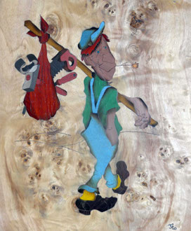 Le compagnon ébéniste - marqueterie - Atelier Eclats de Bois - 38 isère