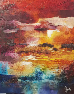 113.Crépuscule    Toile 65 x 81  