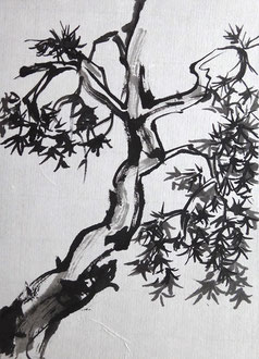 Baum I, Tusche auf Papier, 2014, 14 x 10,5cm