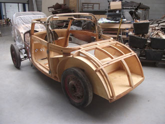 DKW Stellmacher Piela Oldtimer Holz Karosserie