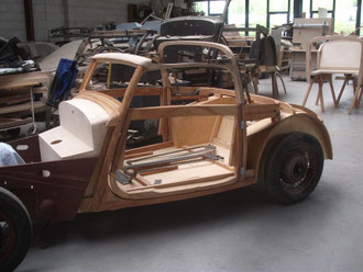 DKW Stellmacher Piela Oldtimer Holz Karosserie