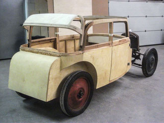 DKW Stellmacher Piela Oldtimer Holz Karosserie