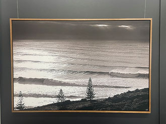'Storm Shadows' 135 x 90cm Canvas with spotted gum frame SOLD