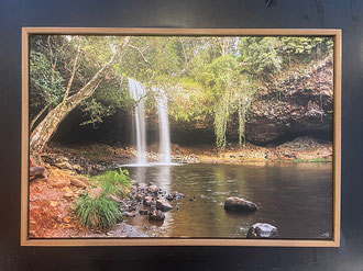 'Killen Falls' 95 x 65cm Canvas with spotted gum frame SOLD