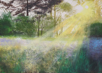 RAYS OF LIGHT, 50x70 cm, Acryl/Leinen
