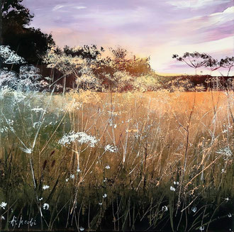 AUTUMN GLOW, 50x50 cm, Acryl/Leinen