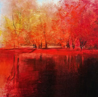 AUTUMN'S POWER, 50x50x4 cm, Acryl/Leinen