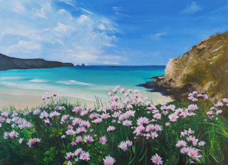 BLOOMING COAST 4, 50x70 cm, Acryl/Leinen