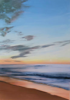 ON THE SHORE, 70x100 cm, Acryl/Leinen