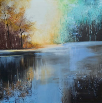 AUTUMN FEELINGS, 60x60 cm, Acryl/Leinen