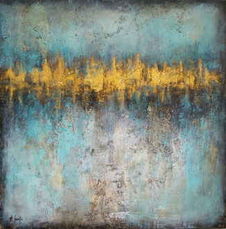 LIKE  A  BREATH  IN  LIGHT 2, 80x80x4 cm, Acryl/Leinen