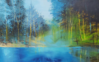 TREE REFLECTION, 50x80 cm, Acryl/Leinen