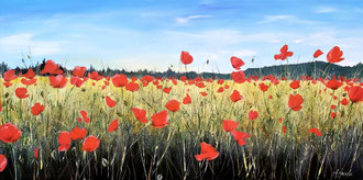 FLOWERS OF WONDER, 60x120 cm, Acryl/Leinen