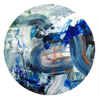 🔴 'Sound of the Seafloor', acrylic on panel. 48" x 48"