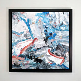 'Lakeshore Horizon II', acrylic and ink on panel. 40" x 40" (framed)