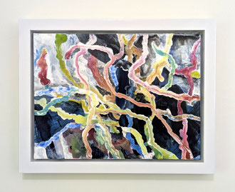 'Weed Beds', acrylic on canvas. 22" x 28" (framed)