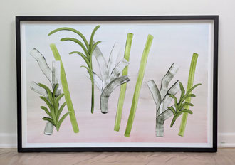 'Herb Garden', acrylic on plexiglass. 25" x 37" (framed)
