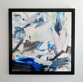 'Lakeshore Horizon', acrylic on canvas over panel. 40" x 40" (framed)