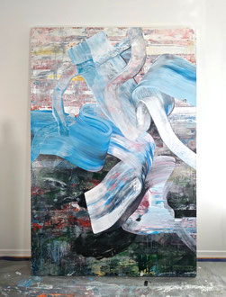 'Kelp Forest', acrylic on panel. 72" x 48"