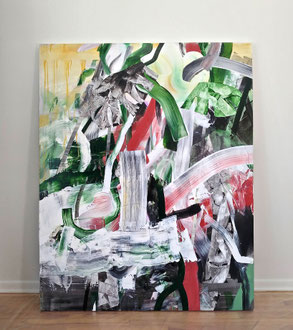 🔴 'Fiberglass Jungle', acrylic on panel. 60" x 48"
