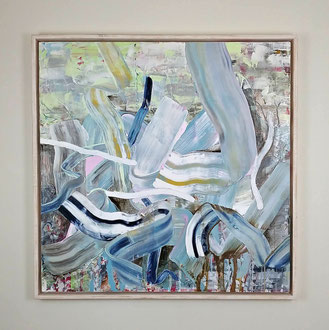 'Grove', acrylic and paint marker on panel 42" x 42" (framed)