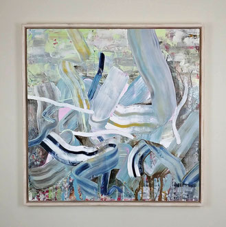 'Grove', acrylic and paint marker on panel 42" x 42" (framed)