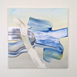 🔴 'Atlantic Current (East to West)', (2025) acrylic on canvas. 27" x 27" (Shown unframed)