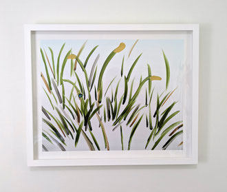 'Grasses', acrylic on plexiglass. 22" x 27" (framed)