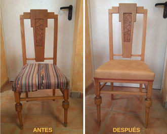 Restauración de sillas Art-decó.