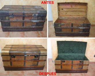 Restauración de baúl argentino. Siglo XIX.