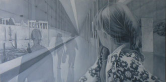 Kunst-Zeit-Raum, Landschaft mit Betty, Ölgemälde für Kunstsammler, Blick auf Acropolice, Meisterkunstwerk, Ceciy Park 