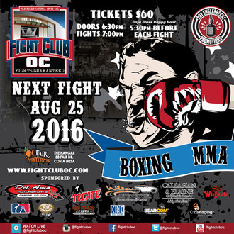 Custom Illustration and Flyer Design for Fight Club OC