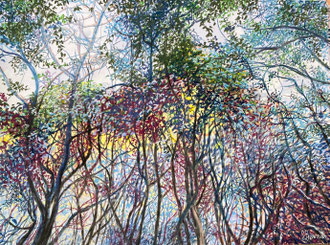 Sortir de la forêt pastel 70x50 cm Sylvie Berman artiste peintre 