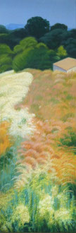 Grass for the Nabis, Oil on canvas 150x 50  Sylvie Berman artiste peintre