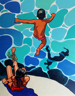 ESTAQUE - Acrylique sur toile 80 x 100 cm
