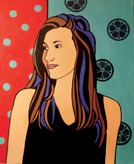 LUNA - Acrylique sur toile 62 x 74 cm