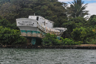 Ile Maurice, bateau en Carène dans le sud